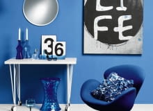 08.11.2012 , WNETRZA , KOLOR I WZOR , TEMAT KOBALT , SESJA DLA : CZTERY KATY, STYLIZACJA JOANNA PLACHECKA . FOT. MICHAL MUTOR SLOWA KLUCZOWE: WNETRZA DEKORACJE