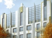 Wizualizacja elewacji frontowej Art D'eco House