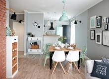 mieszkanie vintage, mieszkanie w stylu vintage, miętowe mieszkanie, mieszkanie retro