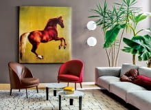 W duecie raźniej: Liście bananowca ciężko zwieszające się nad podłogą i stara dobra znajoma czyli dracena o długich, wąskich pędach. Choć tak różne, razem prezentują się wspaniale. Bo duże rośliny zawsze wyglądają efektownie i bardzo wzbogacają przestrzeń, choćby o dodatkowy kolor. Aranżacja na zdjęciu: arflex.it W duecie raźniej: Liście bananowca ciężko zwieszające się nad podłogą i stara dobra znajoma czyli dracena o długich, wąskich pędach. Choć tak różne, razem prezentują się wspaniale. Bo duże rośliny zawsze wyglądają efektownie i bardzo wzbogacają przestrzeń, choćby o dodatkowy kolor. Aranżacja na zdjęciu: arflex.it