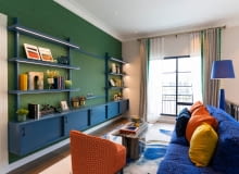 Kolorowe mieszkanie rodziny z dziećmi
