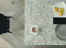 Konglomeraty wyglądem mogą przypominać nie tylko kamień, ale też inne materiały np. lastryko. Konglomeraty wyglądem mogą przypominać nie tylko kamień, ale też inne materiały np. lastryko.