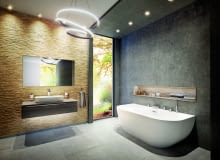 Wanna to dominujący element wyposażenia łazienki Owalna wanna wolno stojąca