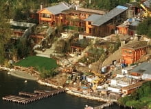 After seven years of construction and $60 million, Microsoft mogul Bill Gates and wife Melinda have finally moved into their Lake Washington waterfront home in Medina, Washington, a suburb of Seattle. It was announced September 28 that Gates was the richest man in the world, with an estimated net worth of $39.8 billion. The 20,000 square foot home spans five acres, has a 20-seat movie theater, a 30-car garage and a 20-room main living area. Although landscape work continues, the interior of the house is complete. GATES