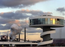 The viewing point of the Niemeyer Center, a cultural complex designed by Brazilian architect Oscar Niemeyer, is seen in the northern Spanish city of Aviles, December 14, 2010. The presentation of the UN educational and cultural programme