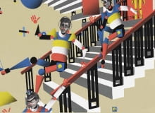 Fragment plakatu Duch Bauhausu Fragment plakatu Duch Bauhausu