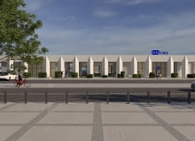 Wizualizacja wstępnej koncepcji nowego dworca w Łapach Wizualizacja wstępnej koncepcji nowego dworca w Łapach