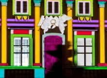 Mapping na fasadzie Pałacu Wilanowskiego