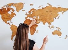 Drewniana mapa świata Drewniana mapa świata