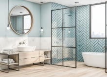 Szklane ściany w łazience Szklane ściany w łazience