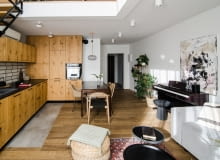 Mieszkanie z antresolą w Krakowie - projekt pracowni PRZESTRZENIE