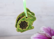 Ceramiczne ozdoby wielkanocne króliczek, DaWanda.pl, 28 zł/2 szt Ceramiczne ozdoby wielkanocne króliczek, DaWanda.pl, 28 zł/2 szt