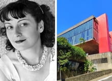 Z lewej: Lina Bo Bardi; Z prawej: Muzeum Sztuki w Sao Paulo Z lewej: Lina Bo Bardi; Z prawej: Muzeum Sztuki w Sao Paulo