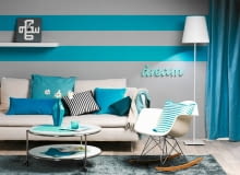 MALOWANIE. W nowej aranżacji użyto: meble: Kanapa - 1999 zł, stolik - 259,99 zł, półka - 39,99 zł, IKEA; Fotel - 1823 zł, Red Onion; dodatki: Lampa - 159,98 zł, zasłona - 259,99 zł/2 szt., poduszka (podłużna) - 49,99 zł, koc - 69,00 zł, szklanka - 5,99 zł, sztuczne kwiaty - 12,99 zł/szt., papierowy talerz - 12,99 zł/opakowanie, IKEA; poduszka (największa) - 239 zł, poduszka (turkusowa) - 219 zł, poduszka (mała, z koralikami) - 159 zł, zegar - 129 zł, dywan - 3695 zł, BoConcept; poduszki (w paski) - 378 zł/szt., Decodore; wazon - 179 zł, Almi Decor; podkładki (na blacie i owalne na półce pod blatem) - 15 i 19 zł, home&you; podkładka (prostokątna, na półce pod blatem) - 19,90 zł, Duka; napis - 195 zł, Reset; hipoalergiczna farba lateksowa Intuicja - 65 zł/2,5 l, hipoalergiczna farba lateksowa Lazurowy Szantung - 65 zł/2,5 l, Dekoral Fashion Collection. mieszkanie, malowanie ścian, aranżacje wnetrz