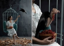 fotel, meble, klatka, Ontwerpudo