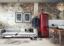 Lodówka wolno stojąca w stylu retro