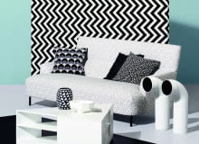 Czarne na białym - Tkaniny z kol. Arcade, inspirowanej grami komputerowymi, Kirgby Design