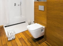 Łazienka w drewnie Łazienka w drewnie, podłogi