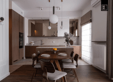 Dwupokojowe mieszkanie w kolorach ziemi