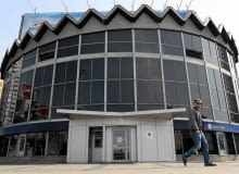 Tak dziś wygląda Rotunda 18.04.2013 Warszawa . Konferencja prasowa nt. planów rewitalizacji budynku Rotundy , zorganizowana przez PKO Bank Polski . Fot. Agata Grzybowska / Agencja Gazeta SLOWA KLUCZOWE: Rotunda PKO Bank Polski . bank rewitalizacja konferencja prasowa