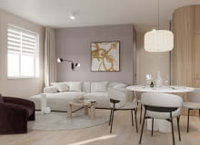 Elegancki apartament w Mławie - aranżacja projektu Weroniki Budzichowskiej Elegancki apartament w Mławie - aranżacja projektu Weroniki Budzichowskiej