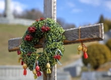 Stroik wielkanocny na cmentarz Stroik wielkanocny na cmentarz