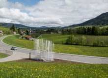 Jeden z wyjątkowych nowoczesnych przystanków w Krambach - projekt Sou Fujimoto. Jeden z wyjątkowych nowoczesnych przystanków w Krumbach - projekt Sou Fujimoto.