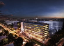 Nowy miasteczko biurowe PIN Park we Wrocławiu, projekt: AP Szczepaniak Budowa pierwszego z biurowców rozpocznie się na przełomie II i III kwartału 2017 roku