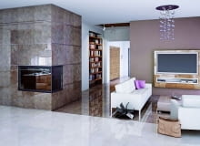 Gres szkliwiony i spolerowany do wysokiego połysku naśladujący naturalny marmur gres