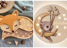 1. Lampka nocna do pokoju dziecka Drewniany Lisek / https://kidera.pl/ 1. Lampka nocna do pokoju dziecka Drewniany Lisek / https://kidera.pl/