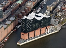 Elbphilharmonie - widok z lotu ptaka.