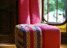 Siedziska marki HM Design pufy, salon, wnetrza, etno