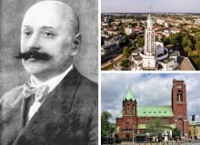 Z lewej: Oskar Sosnowski; Z prawej u góry: bazylika św. Rocha w Białymstoku; Z prawej na dole"Kościół Niepokalanego Poczęcia Najświętszej Maryi Panny w Warszawie Z lewej: Oskar Sosnowski; Z prawej u góry: bazylika św. Rocha w Białymstoku; Z prawej na dole"Kościół Niepokalanego Poczęcia Najświętszej Maryi Panny w Warszawie