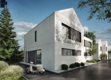 Dom typ B. Osiedle Modern House na warszawskim Ursynowie. Proj. 81.waw.pl Osiedle Modern House na warszawskim Ursynowie. Proj. 81.waw.pl