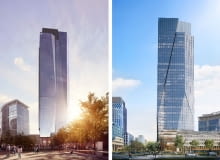 The Bridge - nowy wieżowiec przy placu Europejskim w Warszawie.