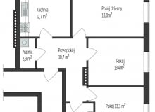 Zmiany funkcjonalne w mieszkaniu - plan wyjściowy Zmiany funkcjonalne w mieszkaniu - plan wyjściowy