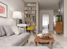 Mieszkanie w beżach i szarościach - salon. mieszkanie, nowoczesne mieszkanie, skandynawski styl