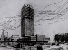 Tak pierwotnie miał wyglądać krakowski Szkieletor - projekt budynku NOT