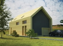 Elewacja północno-wschodnia projekty domów, dom jednorodzinny