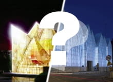 Filharmonia w Gandawie (Claus and Kaan Architecten), mat. pracowni / Filharmonia w Szczecinie (Barozzi Veiga), fot. Dariusz Gorajski