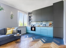 Nietuzinkowe mieszkanie dla mężczyzny z efektem ombre Nietuzinkowe mieszkanie dla mężczyzny z efektem ombre