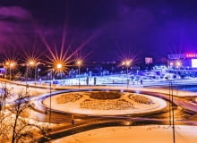 Rondo przy Ergo Arenie na granicy Gdańska i Sopotu. Właśnie tutaj stanie instalacja artystyczna. Rondo przy Ergo Arenie na granicy Gdańska i Sopotu. Właśnie tutaj stanie instalacja artystyczna.