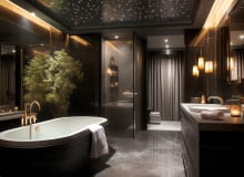 Efekt nocnego nieba można łatwo uzyskać za pomocą specjalnych płyt i ledowych diod. To ciekawy sposób na udekorowanie, np. łazienki. Efekt nocnego nieba można łatwo uzyskać za pomocą specjalnych płyt i ledowych diod. To ciekawy sposób na udekorowanie, np. łazienki.