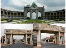 Łuk Triumfalny w Cinquantenaire i podwarszawski łuk w Kaputach Łuk Triumfalny w Cinquantenaire i podwarszawski łuk w Kaputach