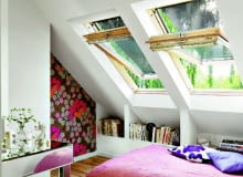 sypialnia, okna dachowe