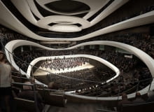 Sinfonia Varsovia - wizualizacja sali koncertowej. Proj. Atelier Thomas Pucher Sinfonia Varsovia - wizualizacja sali koncertowej. Proj. Atelier Thomas Pucher