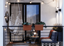 Balkon w stylu miejskim