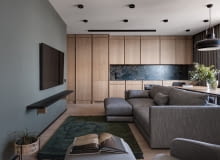 Prywatny apartament w Kijowie oświetlenie kuchni