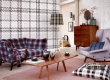 Jedność w wielości. Na pozór tak inne, a jednak w tym samym stylu - szkockie kraty w kilku różnych kolorach. Chequered Furnishing, 00534727