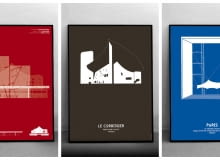 1. BERLIN 2. Le CORBUSIER Ronchamp Chapel 3. PARIS GRANDE ARCHE Architektura na plakatach - projekty Rafała Stefanowskiego